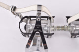 NOS Gipiemme Sprint #300SA Pedal Set with REG Special toe clips and white leather straps from the 1970s - 1980s