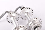 Cambio Rino silver finished low flange Hub set with 36 holes and italian thread from the 1980s