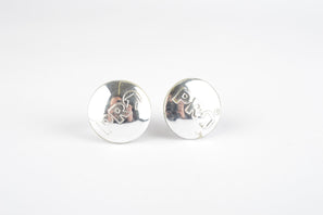 PRO handlebar end plugs in silver chrome