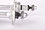 Cambio Rino silver finished low flange Hub set with 36 holes and italian thread from the 1980s
