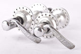 Cambio Rino silver finished low flange Hub set with 36 holes and italian thread from the 1980s
