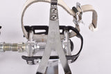 NOS Gipiemme Sprint #300SA Pedal Set with Ale toe clips and white leather straps from the 1970s - 1980s