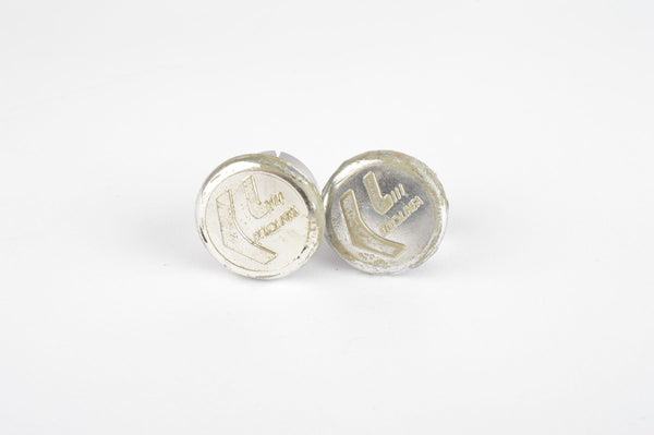 Ciclolinea handlebar end plugs in silver chrome