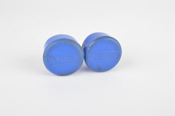 Blue Benotto handlebar end plugs