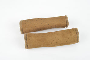 NOS/NIB Georges Sorel Grips in brown suede look, with 110mm length, without bar end plugs
