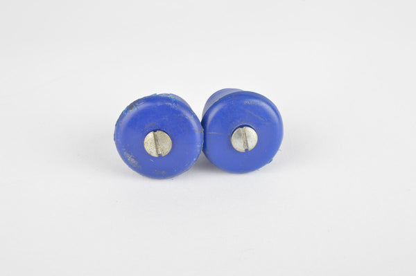 Unbranded handlebar end plugs to screw tight, in blue