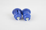Unbranded handlebar end plugs to screw tight, in blue