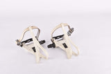 Shimano Exage Sport #PD-A450 white aero Pedal Set with toe clips and straps from the late 1980s