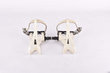 Shimano Exage Sport #PD-A450 white aero Pedal Set with toe clips and straps from the late 1980s
