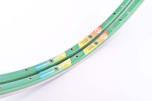 NOS Rigida Chrina Ultimate Power green Clincher Rim Set in 28"/622mm (700C) with 32 holes