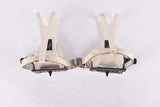 Shimano Exage Sport #PD-A450 white aero Pedal Set with toe clips and straps from the late 1980s