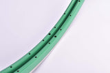 NOS Rigida DP 18 Ultimate Power green Clincher Rim Set in 28"/622mm (700C) with 32 holes from the 1980s - 2000s