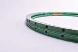 NOS Rigida DP 18 Ultimate Power green Clincher Rim Set in 28"/622mm (700C) with 32 holes from the 1980s - 2000s