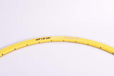NOS Rigida DP 18 Ultimate Power yellow single Clincher Rim in 28"/622mm (700C) with 36 holes from the 1980s - 2000s