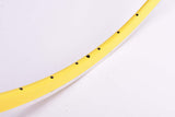 NOS Rigida DP 18 Ultimate Power yellow single Clincher Rim in 28"/622mm (700C) with 36 holes from the 1980s - 2000s