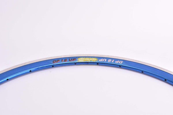 NOS Rigida DP 18 UP (Ultimate Power) blue anodized Clincher Rim in 28"/622mm (700C) with 32 holes from the 1980s - 2000s