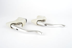 Third Generation Campagnolo C-Record "Powergrade" brake lever set with white hoods