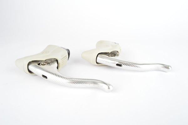 Third Generation Campagnolo C-Record "Powergrade" brake lever set with white hoods