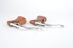 Campagnolo Nuovo Gran Sport #1040/1A milled brake lever set with brown hoods and Chesini Panto