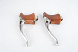 Campagnolo Nuovo Gran Sport #1040/1A milled brake lever set with brown hoods and Chesini Panto