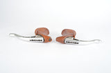 Campagnolo Nuovo Gran Sport #1040/1A milled brake lever set with brown hoods and Chesini Panto