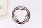 NOS Liftel Spécialités Course "Doubles-Plateaux chromés" 3 pin chromed steel Chainring with 52/45 teeth and 116 mm BCD for cottered cranksets