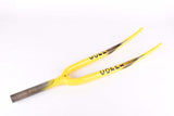 NOS 28" Yellow Fausto Coppi pantographed 1" threaded steel fork