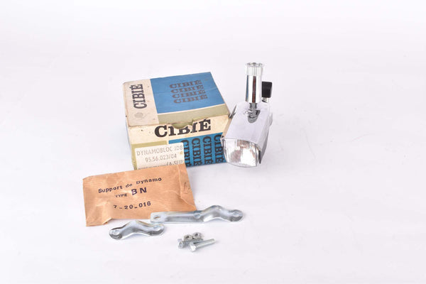 NOS/NIB Cibie 1 Dynamobloc JD8 #95.56.023/04 right swingin left mount headlamp generator from the 1970s - 1980s (Blocklichtanlage) with box