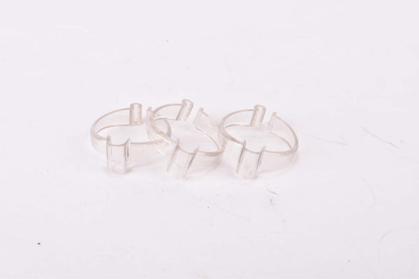 NOS REG #757/25 plastic clamp on top tube brake cable guide clip set