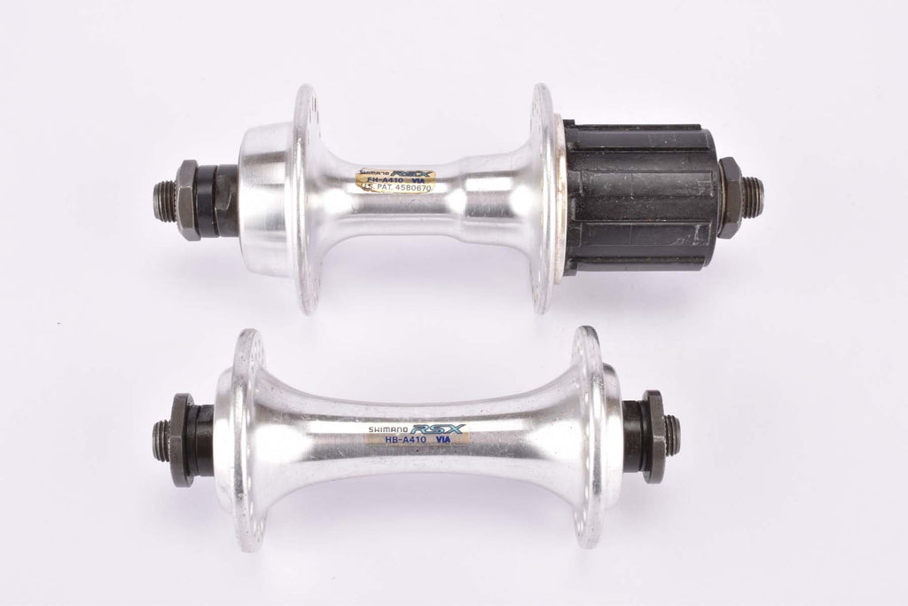 NOS Shimano RSX #HB-A410 #FH-A410 7-speed Low Flange Hub Set with