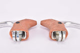 NOS Shimano Z-Series #BL-Z304 (105 Golden Arrow) safety Brake Lever Set with brown hoods from the 1980s