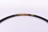 NOS black Mavic Cosmic Equipe single Front Clincher Rim in 28"/622mm (700C) with 18 holes from the late 1990s / early 2000s