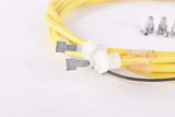 NOS yellow road bike Brake cable set for front and rear brake from the 1970s / 1980s close up weinmann