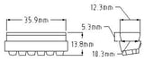 Kool Stop #R-18 Weinmann 6 dot replacement brake pad set (2 pcs)