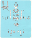 Campagnolo First gen Gran Sport / Record / Super Record #601 & #602 Gear Lever Shifter Set, levers only  from the 1950s - 1970s