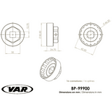 VAR tools professional Bottom Bracket Tool #BP-99900 for Shimano Hollowtech II, Campagnolo Ultra-Torque and other