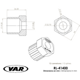 VAR tools Freewheel Remover #RL-41400-C splined freewheel remover for Shimano UG and HG, Sachs Aris and Campagnolo