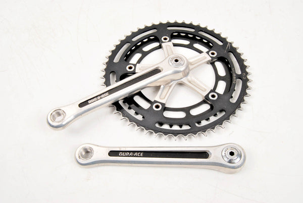 Black anodized / fluted Shimano Dura Ace first generation crankset in 170 length from 1976