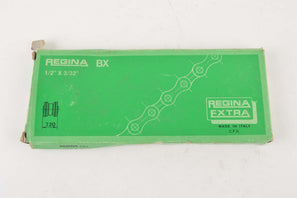 NEW Regina Extra BX 5-6-7 speed road chain 1/2 x 3/32, 112 links from the 1980s NOS/NIB