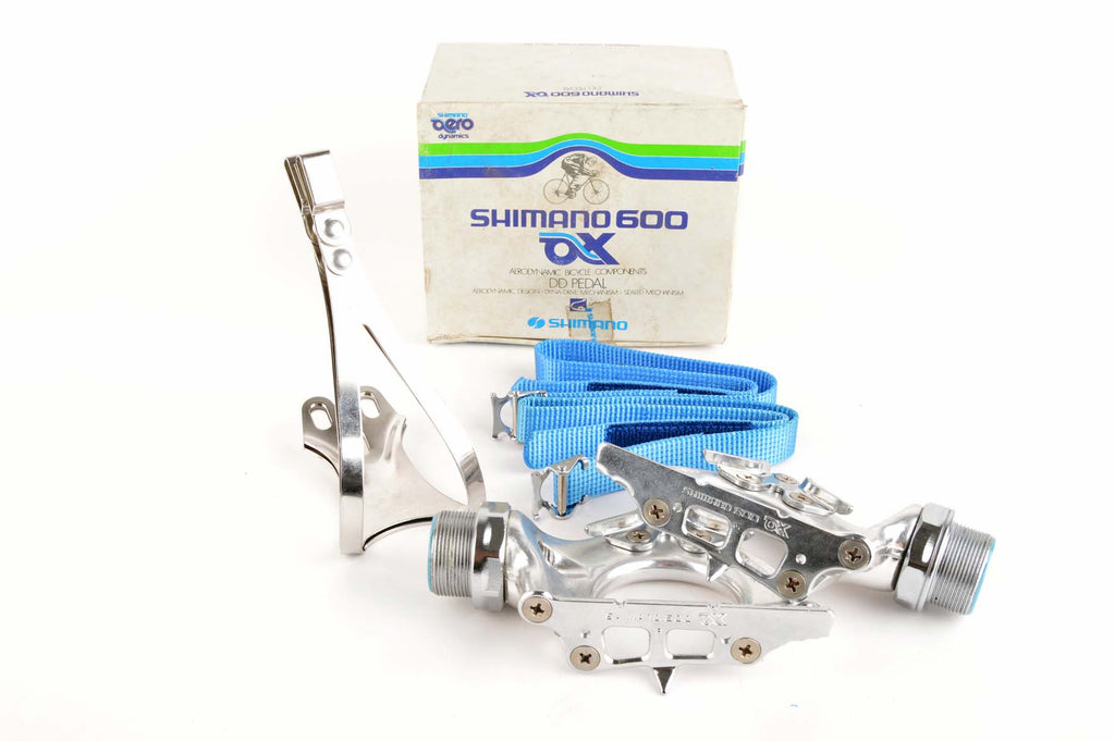 shimano 600 pedal NEW Shimano 600 AX #PD-6300 pedals, including toeclips and straps from – Velosaloon.com