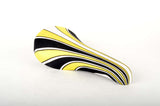 NEW Huracan Crono Saddle with yellow/black/white lycra deck from the 1980s NOS/NIB