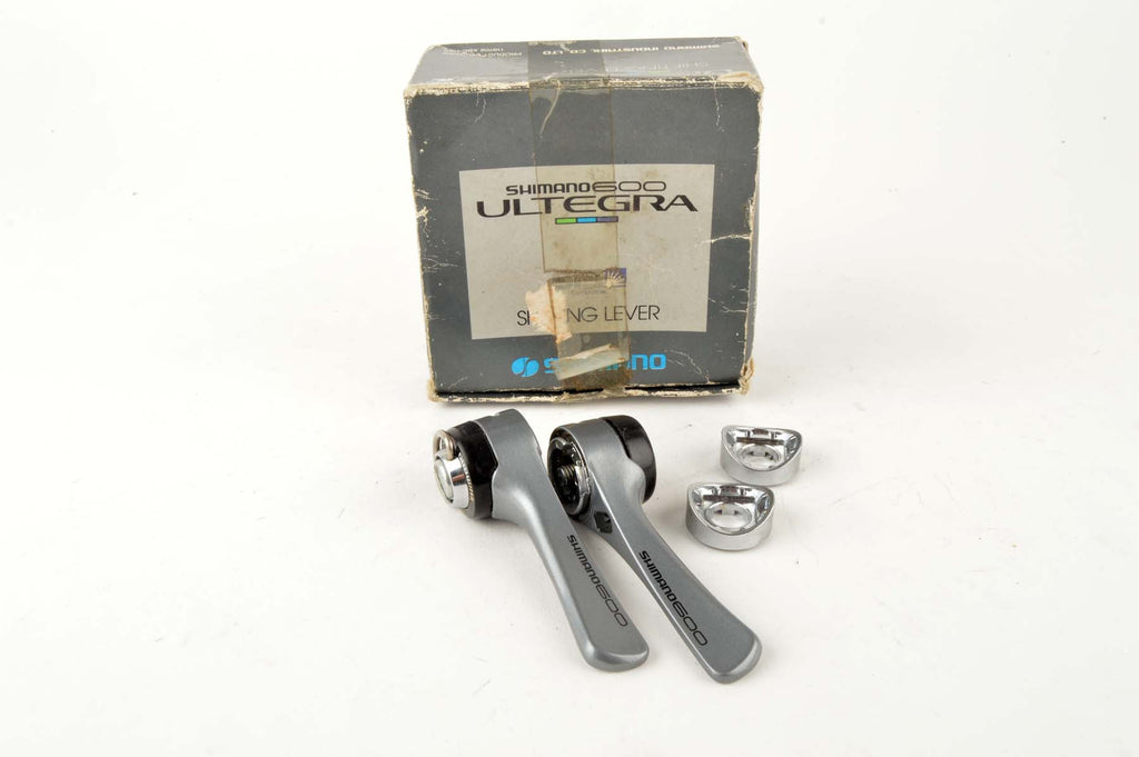 NEW Shimano 600 Ultegra Tricolor #SL-6400 braze-on 7-speed shifters from the 1990 NOS/NIB NEW Shimano 600 Ultegra Tricolor #SL-6400 braze-on 7-speed
