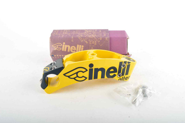 NEW Cinelli Alter Ahead Once Stem 140mm, 26.0, yellow/black from the 90s NOS/NIB