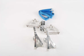 NEW Shimano Dura-Ace AX # PD-7300 pedals, including toeclips and straps from 1981-84 NOS