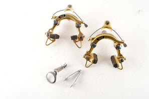 Mafac 2000 gold anodized standart reach center pull brakes from the 1970s - 80s