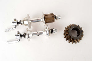 NEW Shimano 105 Golden Arrow #FH-R105/ HB-F105 Hubset incl. skewers and 6-speed cassette from the 1980s NOS