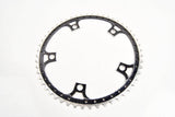 Black anodized and drilled chainring with 52 teeth for Campa cranks from the 80s