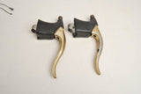 Gold anodized MAFAC #2000 (incised lettering) center pull brakes and Mafac brake lever set from the 1970's