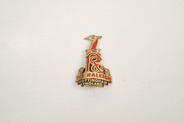 The Raleigh Nottingham England Headbadge from the 1970s