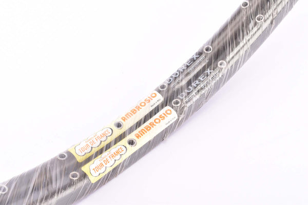 NOS Ambrosio Tubular Tour de France Durex dark anodized allumag monocellulare tubular Rim Set in 28"/622mm with 36 holes from the 1980s